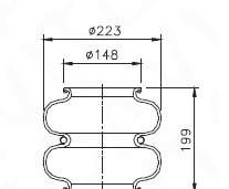 Пневматическая рессора Firestone W01 095 0009 - Фото