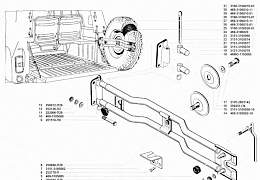 3151-3105010 Держатель запасного колеса УАЗ - Фото #1