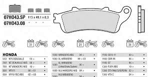 Мото колодки Brembo 07HO43SP (Honda) - Фото #3