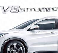 V8 biturbo шильдик на крыло Mercedes-Benz хромиров - Фото #4