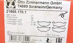 Новые тормозные колодки Otto Zimmerman - Фото #2