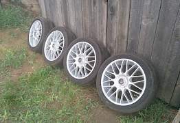 Диски Япония r17 4x100 4x114.3 и резина лето - Фото #1