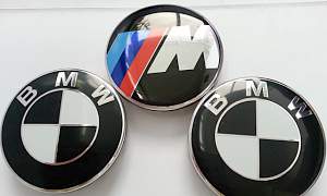 Колпачки на диски BMW черно белые и BMW M 68 мм - Фото #3