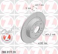 Otto zimmermann 280.3177.20 Диск тормозной Coat Z - Фото #2