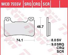 Тормозные колодки TRW для honda CBR, CB, VFR - Фото #2