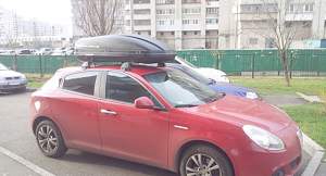 Автобокс на крышу Terra Drive 440 Черный - Фото #1