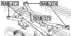 Febest NAB-026 Сайлентблок опоры редуктора заднего - Фото #2