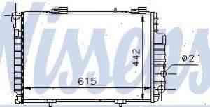 W202 радиатор охлажден (nissens) (см. каталог) - Фото #1