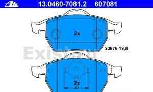 Тормозные колодки Ate для Skoda/VW 13.0460-7081.2 - Фото #1