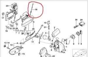 Bmw e38 тросик наружней ручки двери 51 21 8 164 75 - Фото #1