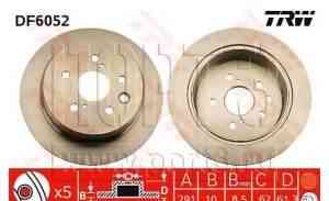 Тормозные диски задние. TRW DF6052. Lexus is 250 - Фото #1