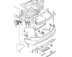 Audi A6 C6 4F рестайл новый спойлер зад. бампера - Фото #1